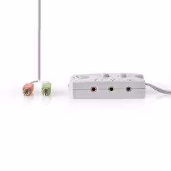 Nedis ASCR10020GY commutateur audio Ivoire
