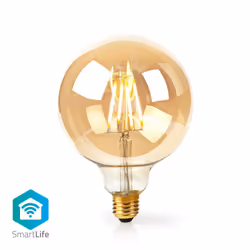 Nedis WIFILF10GDG125, 5 W, E27, 500 lm, 20000 h, Blanc chaud