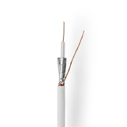 Nedis CSBR4030WT1000 câble coaxial RG-59/U 100 m Blanc