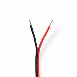 Nedis CABR0750BK1000, Cuivre, 100 m, Noir, Rouge