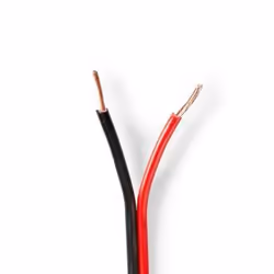 Nedis CABR1500BK1000, Cuivre, 100 m, Noir, Rouge