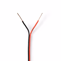 Nedis CAGW0350BK1000, Aluminium cuivré (CCA), 100 m, Noir, Rouge