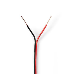 Nedis CAGW0350BK1000 câble audio 100 m Noir, Rouge