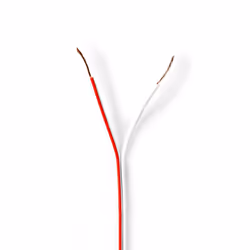 Nedis CAGW0500WT1000, Aluminium cuivré (CCA), 100 m, Rouge, Blanc