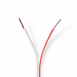 Nedis CAGW1500WT1000, Aluminium cuivré (CCA), 100 m, Rouge, Blanc