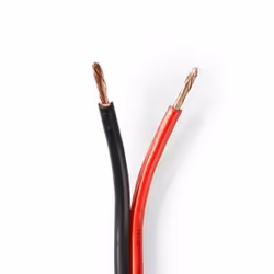 Nedis CAGW2500BK1000, Aluminium cuivré (CCA), 100 m, Noir, Rouge