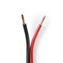Nedis CAGW2500BK1000 câble audio 100 m Noir, Rouge
