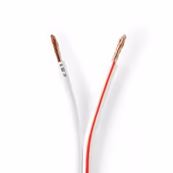 Nedis CAGW2500WT1000, Aluminium cuivré (CCA), 100 m, Rouge, Blanc