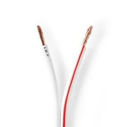 Nedis CAGW2500WT1000 câble audio 100 m Rouge, Blanc