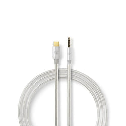 Nedis CCTB65940AL10 câble audio 1 m USB C 3,5mm Aluminium