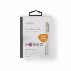 Nedis CCTB65950AL008 câble audio 0,08 m 3,5mm USB Aluminium - Vue supplémentaire 4