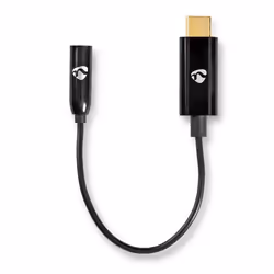Nedis CCBW65950BK015, 3,5mm, Femelle, USB Type-C, Mâle, 0,15 m, Noir