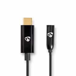 Nedis CCBW65950BK015 câble audio 0,15 m 3,5mm USB Type-C Noir