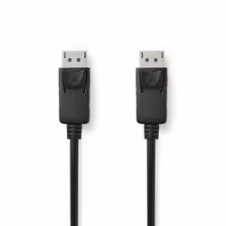 Nedis CCGP37014BK20, 2 m, DisplayPort, DisplayPort, Mâle, Mâle, 7680 x 4320 pixels