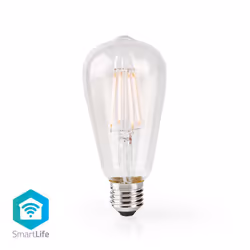 Nedis WIFILF10WTST64, 5 W, E27, 500 lm, 20000 h, Blanc chaud