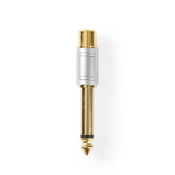 Nedis CAGC23935ME changeur de genre de câble 6.35 mm Argent