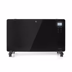 Nedis HTPL20FBK, Chauffage électrique à convecteur, 1,5 m, IP24, Intérieure, Sol, Mur, Noir