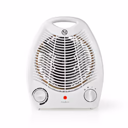 Nedis HTFA13CWT, Chauffage de ventilateur électrique, 1,1 m, Intérieure, Sol, Blanc, Plastique