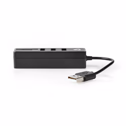 Nedis UHUBCU2320BK hub & concentrateur USB 2.0 480 Mbit/s Noir