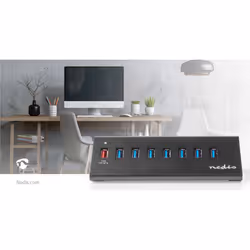 Nedis UHUBUP3810BK hub & concentrateur USB 3.2 Gen 1 (3.1 Gen 1) Micro-B 5000 Mbit/s Noir - Vue supplémentaire 11