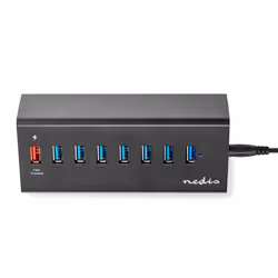 Nedis UHUBUP3810BK hub & concentrateur USB 3.2 Gen 1 (3.1 Gen 1) Micro-B 5000 Mbit/s Noir - Vue supplémentaire 5