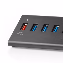 Nedis UHUBUP3810BK hub & concentrateur USB 3.2 Gen 1 (3.1 Gen 1) Micro-B 5000 Mbit/s Noir - Vue supplémentaire 7
