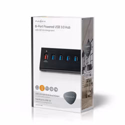 Nedis UHUBUP3810BK hub & concentrateur USB 3.2 Gen 1 (3.1 Gen 1) Micro-B 5000 Mbit/s Noir - Vue supplémentaire 8
