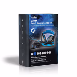 Nedis GCK31100BK clavier Souris incluse Noir, Bleu - Vue supplémentaire 10