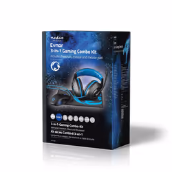 Nedis GCK31100BK clavier Souris incluse Noir, Bleu - Vue supplémentaire 9