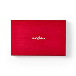 Nedis HDDE25310RD Boîtier de disques de stockage Boîtier disque dur/SSD Rouge 2.5"