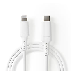 Nedis CCGW39650WT10 câble Lightning 1 m Blanc