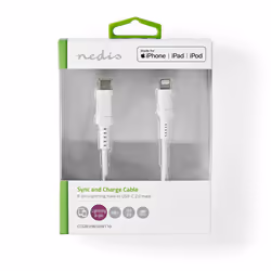Nedis CCGW39650WT10 câble Lightning 1 m Blanc