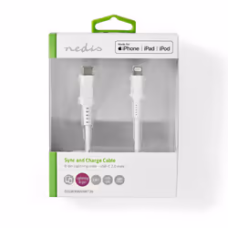 Nedis CCGW39650WT20 câble Lightning 2 m Blanc
