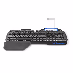 Nedis GKBD400BKUS, Taille réelle (100 %), USB, Clavier mécanique, QWERTY, LED RGB, Noir