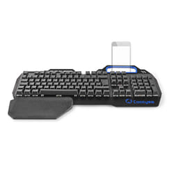 Nedis GKBD400BKFR clavier FR sans fil +USB AZERTY Français Noir