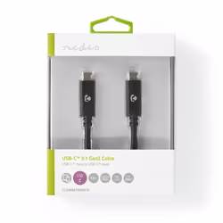 Nedis CCGW64750BK10 câble USB 1 m USB 3.2 Gen 2 (3.1 Gen 2) USB C Noir