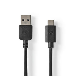 Nedis CCGW61650BK10 câble USB 1 m USB 3.2 Gen 2 (3.1 Gen 2) USB A USB C Noir