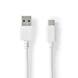 Nedis CCGW61650WT10 câble USB 1 m USB 3.2 Gen 2 (3.1 Gen 2) USB A USB C Blanc