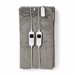 Nedis PEBL130CWT2 couverture et coussin chauffant Couverture chauffante 120 W Gris, Blanc Toison, Polyester - Vue supplémentaire 10