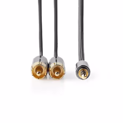Nedis CATB22200GY10 câble audio 1 m 3,5mm 2 x RCA Gris