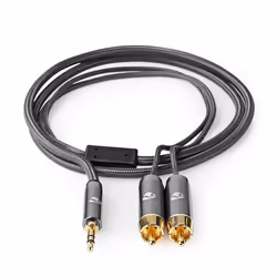 Nedis CATB22200GY10 câble audio 1 m 3,5mm 2 x RCA Gris