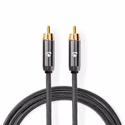 Nedis CATB24100GY50, RCA, Mâle, RCA, Mâle, 5 m, Gris