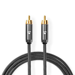 Nedis CATB24100GY50 câble audio 5 m RCA Gris