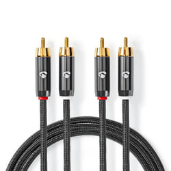 Nedis CATB24200GY50 câble audio 5 m 2 x RCA Gris