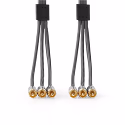 Nedis CVTB24300GY20 câble audio 2 m 3 x RCA Gris