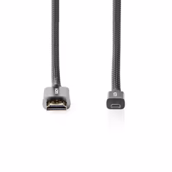 Nedis CVTB34700GY20 câble HDMI 2 m HDMI Type A (Standard) HDMI Type D (Micro) Gris