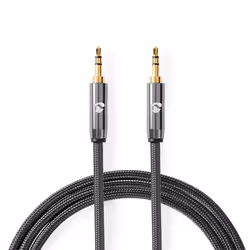 Nedis CATB22000GY10, 3,5mm, Mâle, 3,5mm, Mâle, 1 m, Gris