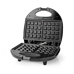 Nedis KAWP200BK moule à gauffres 2 gauffre(s) 750 W Noir, Argent