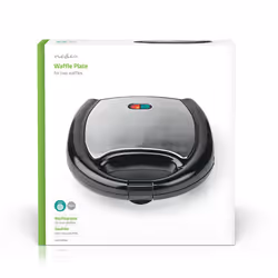 Nedis KAWP200BK moule à gauffres 2 gauffre(s) 750 W Noir, Argent - Vue supplémentaire 4