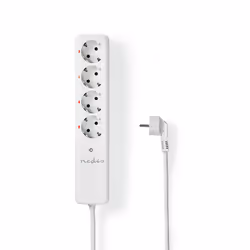 Nedis RFP410FWT prise d'alimentation Smart 4 sortie(s) CA Type F (CEE 7/4) 1,5 m 3680 W Blanc - Vue supplémentaire 2